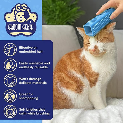 Magic Pet Hair Block Brush (Sky Blue) | Ultimate Dog & Cat Hair Remover for Sofa, Furniture, Carpet, Bedding, and Clothing | Reusable, Durable, and Easy to Use