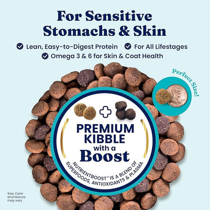 Solid Gold Dry Dog Food for Sensitive Stomachs - Grain Free & Gluten Free w/Venison, Pumpkin & Probiotics for Gut Health & Digestion - Sensitive Stomach Dog Food for All Ages - Nutrientboost 3.75LB