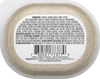 Nature's Recipe Grain Free Chicken & Beef Recipe in Savory Broth Wet Dog Food, 2.75 oz. Cup, 12 Count