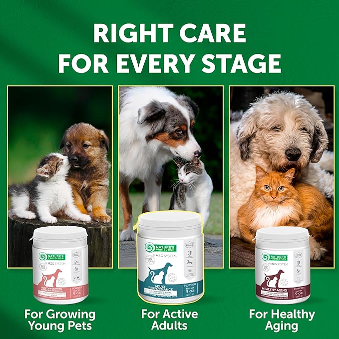 Nature's Protection Dog Joint Supplement - Mineral Powder Supplement for Pet Muscle Recovery, Stronger Bones, Immune & Gut Health for Dogs & Cats of All Breeds, 9 Oz