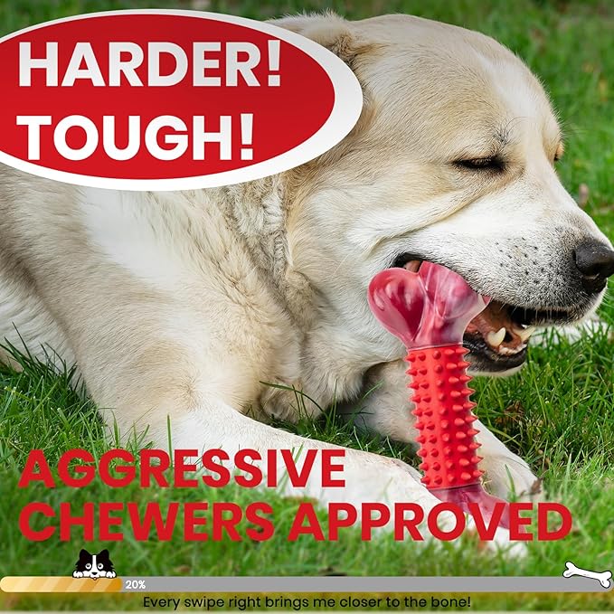 Apasiri Tough Dog Toys for Aggressive Chewers Large Breed, Dog Chew Toys for Aggressive Chewers, Nylon and Rubber, Large Dog Toys Outdoor Teething
