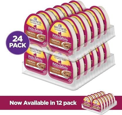 Wellness Petite Entrees Mini Fillets Grain Free Natural Wet Small Breed Dog Food, Roasted Beef, Carrots & Red Peppers, 3-Ounce Cup (Pack of 24)