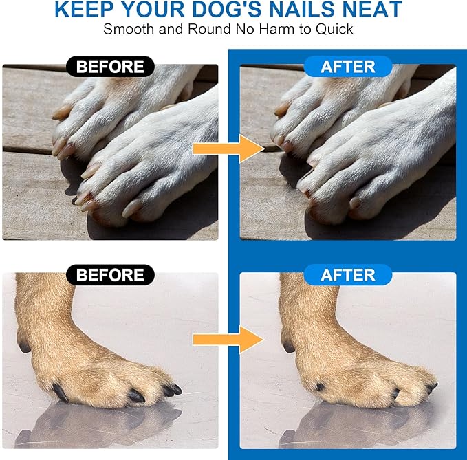 Silent Groom Pro Nail Grinder, 5 Speeds Dog Nail Grinder, Rechargeable Electric Pet Nail Trimmer File Toenail Grinder for Puppy Small Medium Large Breed Dogs & Cats