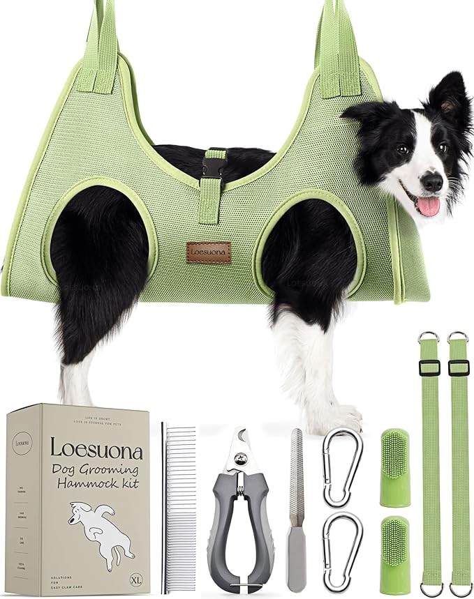 Dog Grooming Hammock  for Dogs Cat Grooming Hammock,Dog Sling for Nail Trimming with Dog Nail Clippers for Small Dogs,Dog Hammock for Nail Trim,Dog Hanging Harness for Nail Trimming