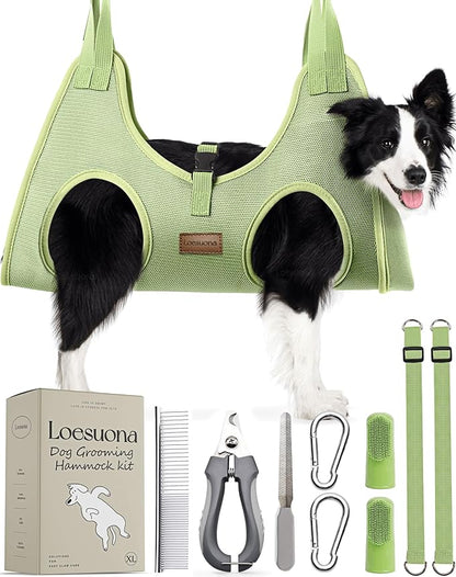 Dog Grooming Hammock  for Dogs Cat Grooming Hammock,Dog Sling for Nail Trimming with Dog Nail Clippers for Small Dogs,Dog Hammock for Nail Trim,Dog Hanging Harness for Nail Trimming