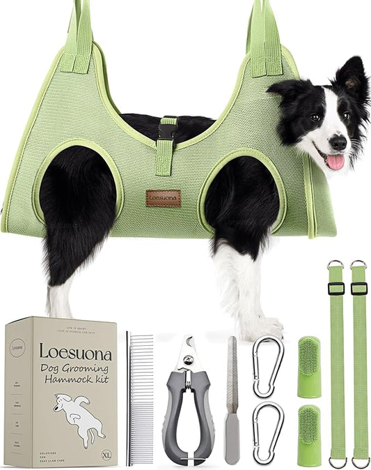 Dog Grooming Hammock  for Dogs Cat Grooming Hammock,Dog Sling for Nail Trimming with Dog Nail Clippers for Small Dogs,Dog Hammock for Nail Trim,Dog Hanging Harness for Nail Trimming