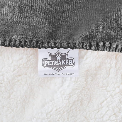 Waterproof Pet Blanket Collection Reversible Throw Protects Couch, Car, Bed from Spills, Stains, or Fur  Dog and Cat Blankets by PETMAKER Dark Gray Large
