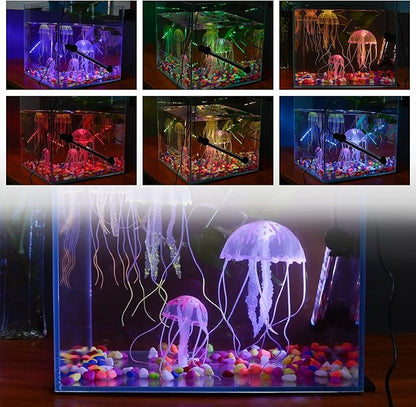 LED Aquarium Lights, Underwater Fish Tank Light RGB Waterproof Color Changing Submersible 16 Color 4 Modes Brightness Adjustable Memory Function Sucker Hang Lighting Strip, 15 inch