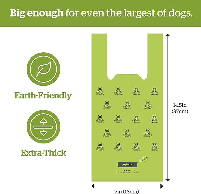 Pogi's 900 Dog Poop Bags w/Handles and 100 Plant-based Grooming Wipes Bundle