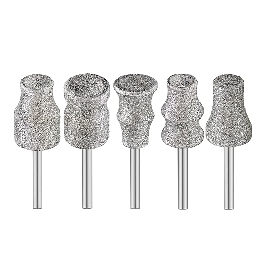 Diamond Dog Nail Grinder Bits - FOCSTOL Diamond Rotory Bit for Dogs&Pets, 5pcs 1/8'' Rotary Nail Grinder Bits for Animals Nail Care (Type A+B+C+D+E)