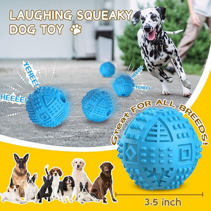 LEGEND SANDY Dog Balls Treat Dispensing Dog Toys for Aggressive Chewers Large Breed, Nearly Indestructible Squeaky Puppy Chew Toys for LargeBreeds, Natural Rubber Doggie Puzzle Toys, Pet Treat Ball