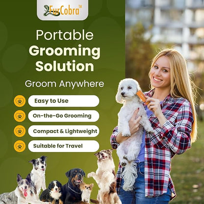 Direct 10 Pet Grooming Brush - Gentle, No Metal Blades, Soft Dog Brush, Cat Brush - Train Pets to be Brushed - Slicker Pet Brush, Puppy Brush, Kitten Brush, Cat Hair Brush, Dog Hair Brush