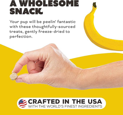 Primal Freeze Dried Dog Treats; Chicken & Banana Dog Treats with Goat Milk for Dogs, Peelin' Fantastic, Grain Free Training Treats for Dogs with Probiotics, 2 oz