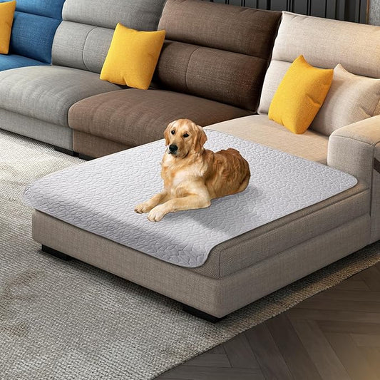 Waterproof Dog Blanket, Washable Anti-Slip Pet Couch Covers for Sofa,Pet Hair Resistant Blankets Bed Chair Furniture Couch Protector for Dogs-40x50,Lightgrey