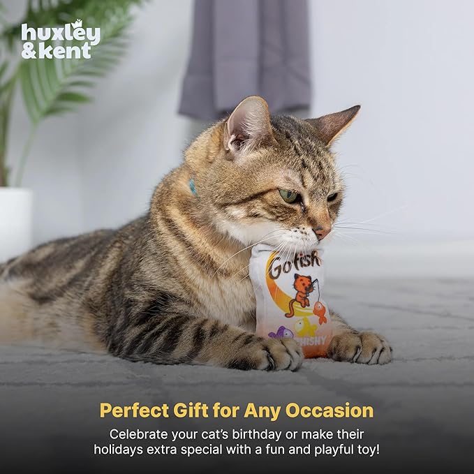 Huxley & Kent Plush Cat Toy - Interactive Catnip Toy for Cats & Kittens - Soft with Crinkle & Catnip - Fun Indoor Play - Flufferfinger