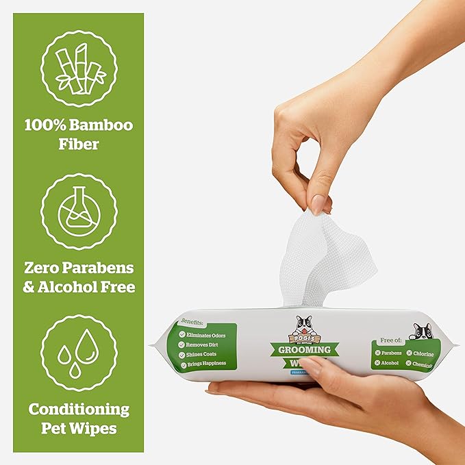 Pogi_ Dog Grooming Wipes  Hypoallergenic Pet Wipes for Paws, Body & Butt  Cleaning & Hydrating, Fragrance Free, 400-Count