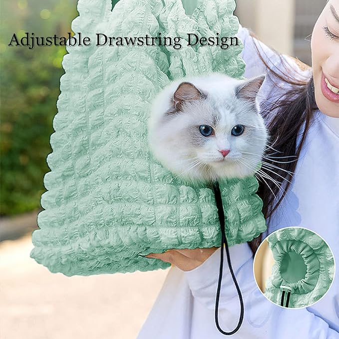 Dog Carrier Sling Cat Purse Carrier Bag Puppy Carrying Bag Pet Body Holder for Small Breeds Daily Use Walking Travel Outdoor, Green