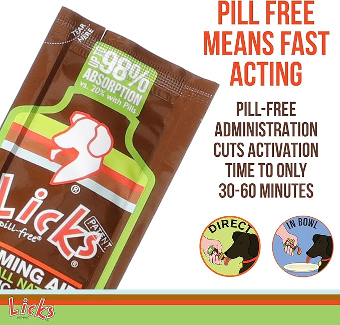 Licks Dog Zen Calming Aid Supplements - 5-use (Roasted Chicken Flavor)