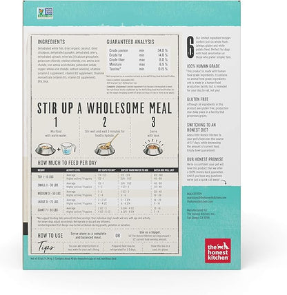 The Honest Kitchen Dehydrated Limited Ingredient Dog Food  Complete Meal or Dog Food Topper  Fish 10 lb (makes 40 lbs)