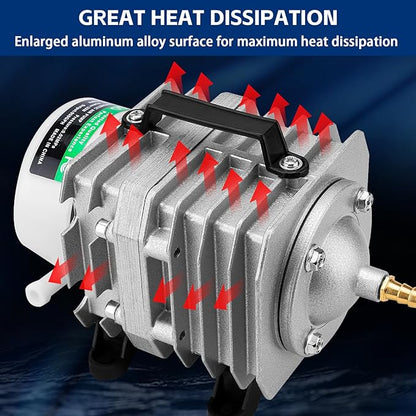 950/1110GPH Aquarium Air Pump,Fish Tank Air Pump with Adjustable Flow,3600/4200L Multi Purpose Commercial Air Pump for Aquarium,Pond,Hydroponic