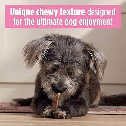 Milk-Bone Mini Comfort Chews, Rawhide Free Dog Treats with Unique Chewy Texture and Real Beef, 18 Mini Chews (Pack of 4)