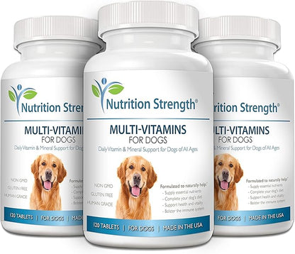 Multivitamins for Dogs, Daily Vitamin and Mineral Support, Nutritional Dog Supplements for All Canine Breeds and Sizes, Promotes Immune Health in Pets, 120 Chewable Tablets