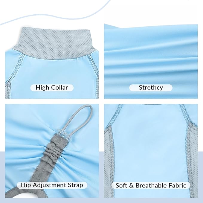 Dog Sun Protection Shirt, UV Shirt for Dogs, Lightweight Breathable Cooling Vest, Quick Dry Dog Summer Clothes for Small Dogs