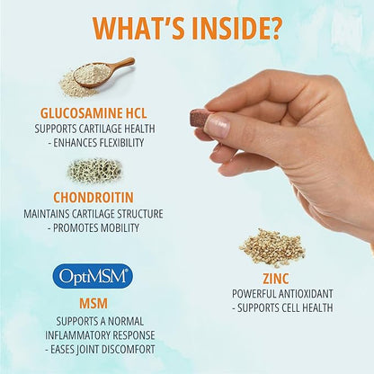 NOVEHA Dog Glucosamine Chews | Hip and Joint MSM Formula for Dogs Joint Care | Senior Pet Joint Health Supplement | Premium Glucosamine and Chondroitin for All | 2PK - 90 Soft Chews; Chicken Flavor