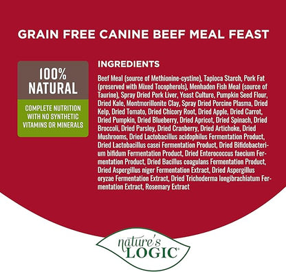 Nature's Logic Grain Free Beef Meal Feast, 25lbs