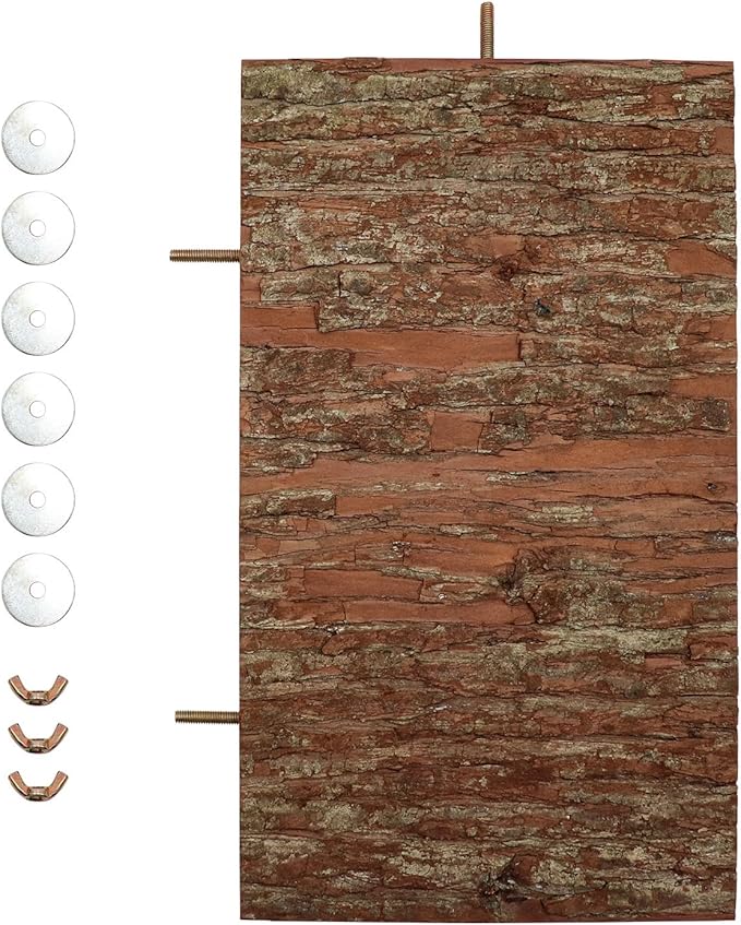 13.6 _ 7.9 inch Large Bird Perch Stand Platform, Natural Wooden Small Animals Cage Accessories, Rectangle Stand Perch Shelf for Parrot Parakeet Cockatiel Rat Hamster Guinea Pig Conures Chinchillas