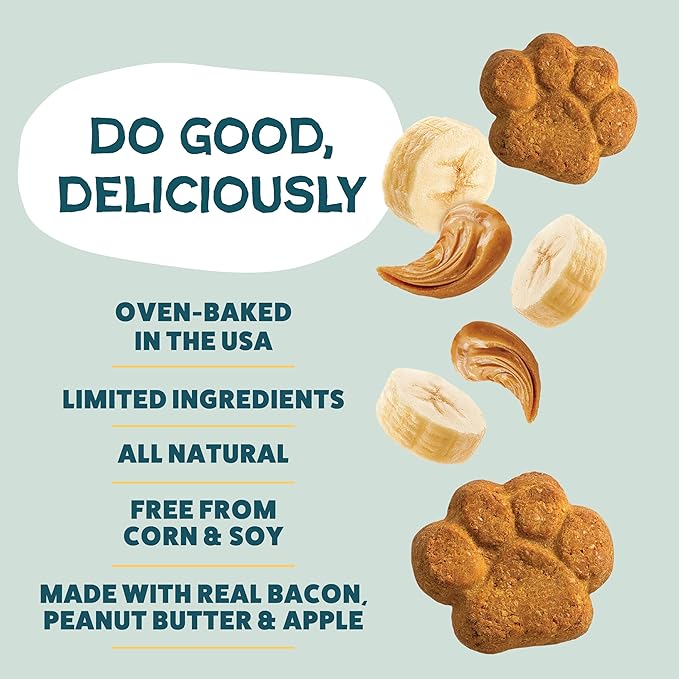 Shameless Pets Crunchy Dog Treats - Peanut Butter Split, 12oz - Healthy Dog Biscuits & Cookies Treats for Medium, and Large Dogs - Made in The USA - Free from Corn & Soy