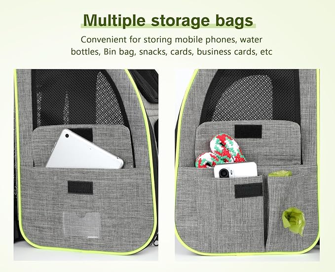 Pecute Cat Carrier Backpacks, Expandable Cat Backpack with Breathable Mesh, Pet Carrier Backpack for Cats Small Dogs Puppies Up to 17 Lbs, Dog Carrier Backpack Great for Travel Hiking Camping Outdoor