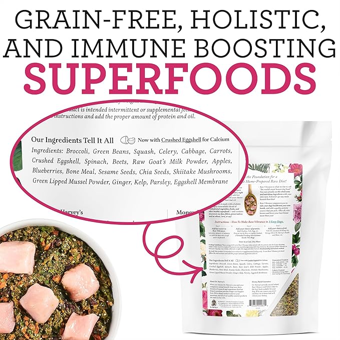 Dr. Harvey's Raw Vibrance Grain Free Dehydrated Foundation for Raw Diet Dog Food (6 Pounds)