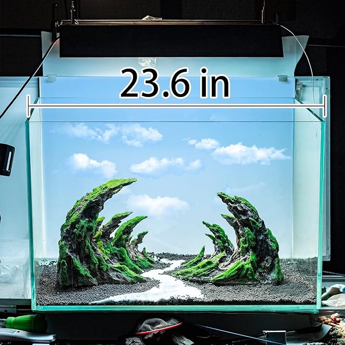 Novelsite Fish Tank Accessories, Aquarium Decorations, Scenery, Rock Ornaments - Create Aquatic Beauty with Premium Aquarium Decorations,17" W x 8.6" H x 5" D