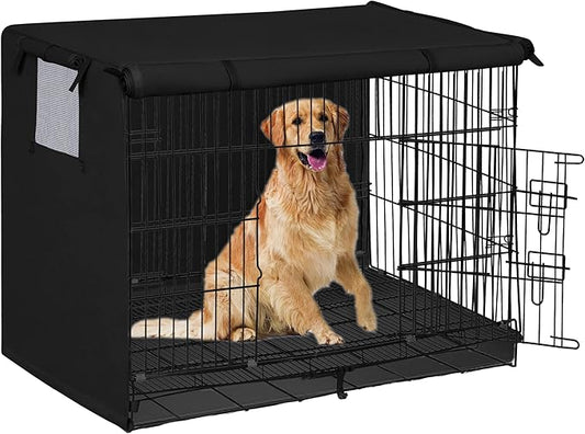 Easy-Going Dog Crate Cover 54 Inch Dog Kennel Cover for Dog, Cage Covers for Dog Crates Fit (54" L x37 W x 45" H) Black