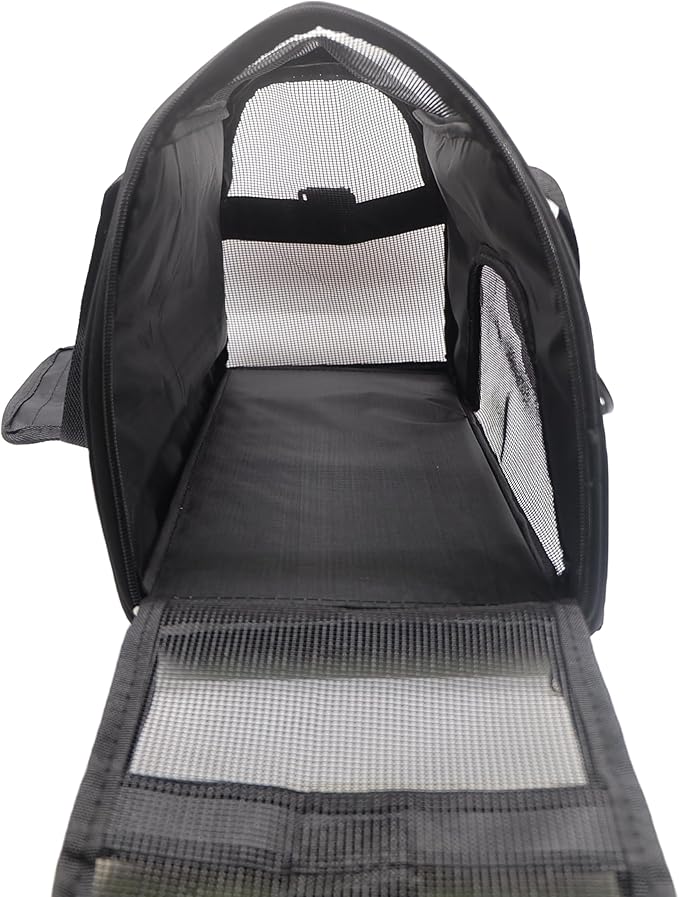 Cat Carrier,Soft-Sided Pet Travel Carrier for Cats,Dogs Puppy Comfort Portable Foldable Pet Bag Airline Approved (Small Black)