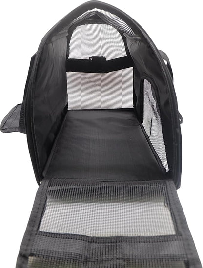 Cat Carrier,Soft-Sided Pet Travel Carrier for Cats,Dogs Puppy Comfort Portable Foldable Pet Bag Airline Approved (Small Black)