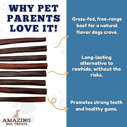 Amazing Dog Treats 12 Inch Collagen Stick - (50 Count)- Collagen Sticks for Dogs - No Hide Dog Bones