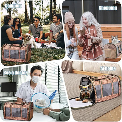 Soft-Sided Kennel Pet Carrier for Small Dogs, Cats, Puppy, Airline Approved Cat Carriers Dog Carrier Collapsible, Travel Handbag & Car Seat