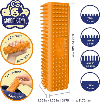 Magic Pet Hair Block Brush (Canyon Orange) | Ultimate Dog & Cat Hair Remover for Sofa, Furniture, Carpet, Bedding, and Clothing | Reusable, Durable, and Easy to Use