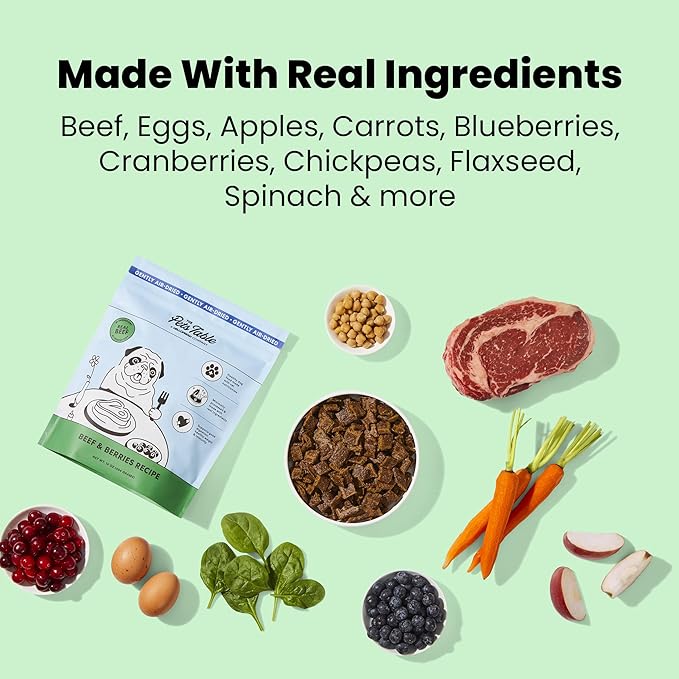 The Pets Table Mixed Grain Free and Grain Inclusive, Air Dried Dog Food 2 Pack - Beef & Berries + Chicken & Sweet Potato, 48 Ounce (Pack of 2)