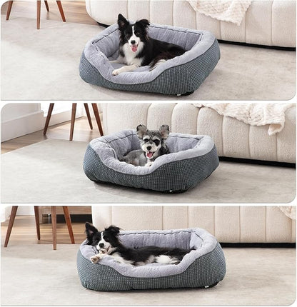 INVENHO Dog Bed Medium Size, Orthopedic Warming Soft Calming Sleeping Durable with Anti-Slip Bottom