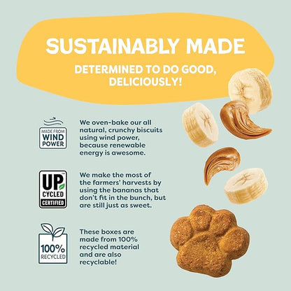 Shameless Pets Crunchy Dog Treats - Peanut Butter Split, 12oz - Healthy Dog Biscuits & Cookies Treats for Medium, and Large Dogs - Made in The USA - Free from Corn & Soy