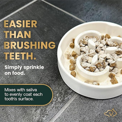 VetriScience Healthy Mouth Dog Dental Powder, Perio Support Clinically Tested Dental Powder for Dogs and Cats, Freshen Breath, Control Plaque & Tartar, Oral Health, 2 Pack