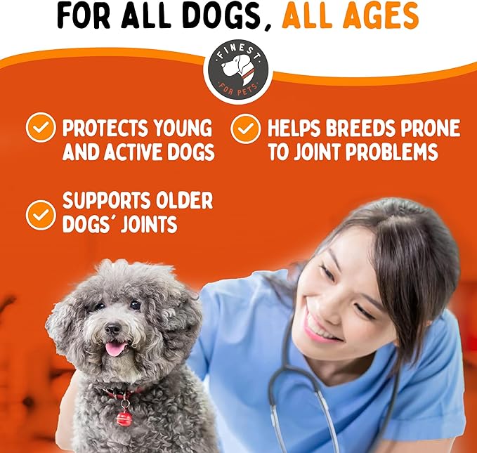 Rejenease Liquid Glucosamine for Dogs with Chondroitin, MSM & Hyaluronic Acid  Finest For Pets Hip & Joint Supplement for Dog Joint Support, Mobility, Stiffness & Pain Relief (32 oz, Made in USA)