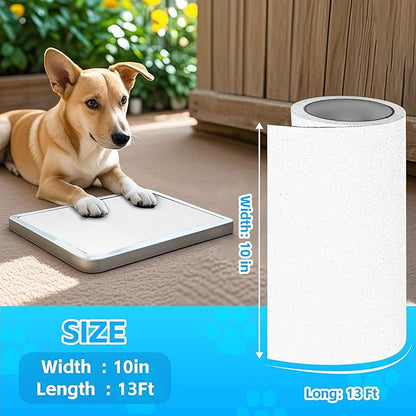 Pet Nail Self Adhesive Replacement Emery Paper, Eases Dog Nail Trimming Anxiety, Suitable for Doors and Walls(10in*13ft, White)