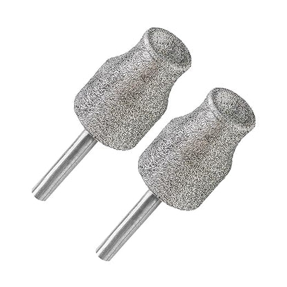 Diamond Rotary Pet Nail Grinder Bits Dog Nail Grinder Replacement Head -2PCS 1/8" Replacement Grinder Wheel for Animals Nail Care(A)