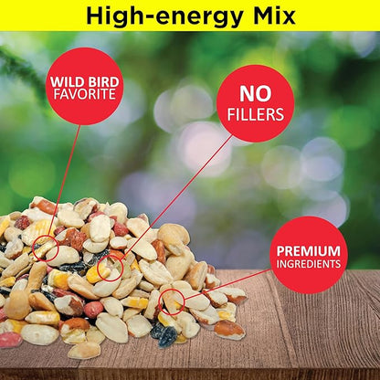 Lyric Fruit and Nut Wild Bird Seed - High Energy Wild Bird Food Mix - Attracts Woodpeckers, Chickadees & Other Songbirds - 10 lb. (pack of 2 - 5 lb bags)