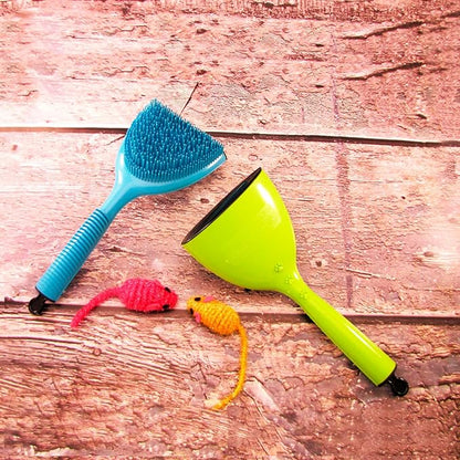 Michel Mercier Grooming Brush - Pet Brush Dog and Cat Brush for Shedding Grooming Pet Hair Brush for Long/Short Haired - Free Tick Remover Tool Included (Thick Coat)