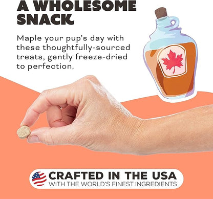 Primal Freeze Dried Dog Treats; Pork & Maple Dog Treats with Goat Milk for Dogs, You Maple My Day, Grain Free Training Treats for Dogs with Probiotics, 2 oz (Pack of 2)